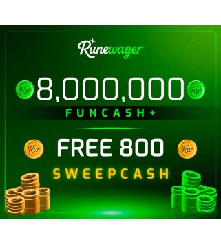 Runewager 8000000 Fun Cash + FREE 800 Sweep Cash Key GLOBAL